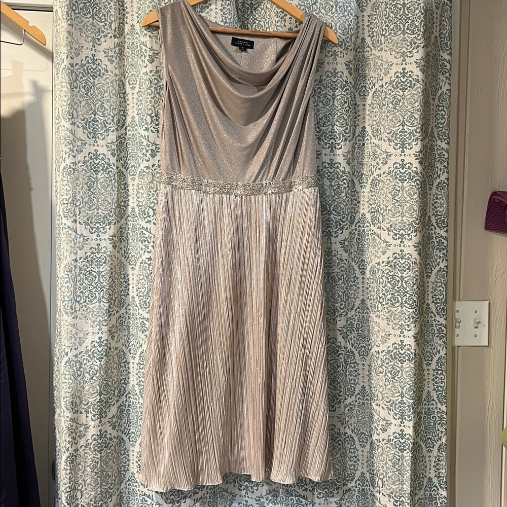 TAHARI DRESS champagne color